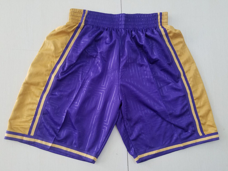 Los Angeles Lakers 2018-19 Purple Hardwood Classics Soul Swingman Throwback Shorts - Zenithce