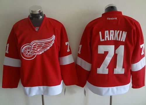 Red Wings #71 Dylan Larkin Red Stitched Jersey - Zenithce