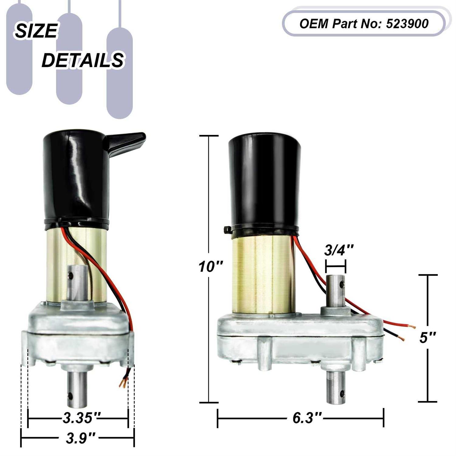 rv Power Awning Universal Replacement Motor 373566 Compatible with solera Power Awnings - Zenithce