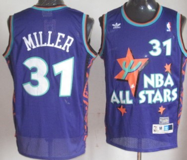 1995 All-Star #31 Reggie Miller Purple Swingman Throwback Jersey - Zenithce