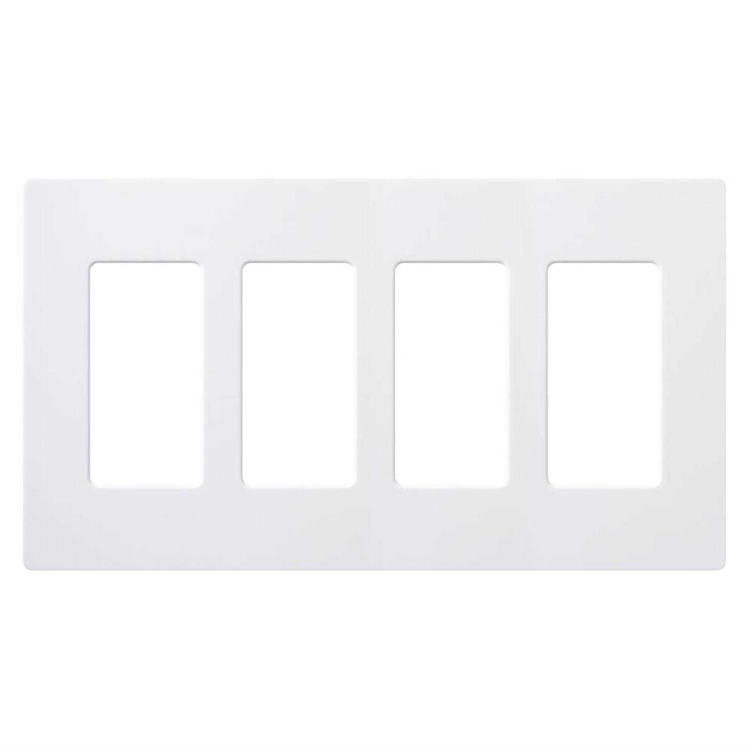 Lutron Claro 3 Gang Wallplate White CW-3-WH - Zenithce