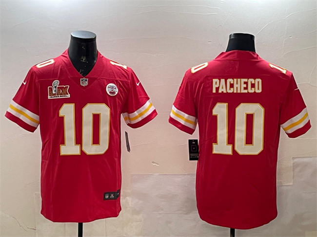 Kansas City Chiefs #10 Isiah Pacheco Red 2025 Super Bowl LIX Patch Vapor Untouchable Limited Stitched Jersey - Zenithce