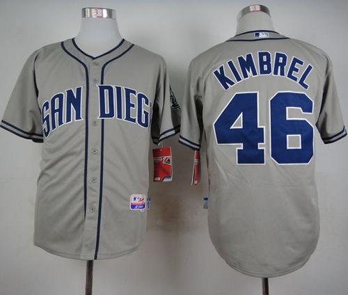 Padres #46 Craig Kimbrel Coffee Grey Cool Base Stitched Jersey - Zenithce