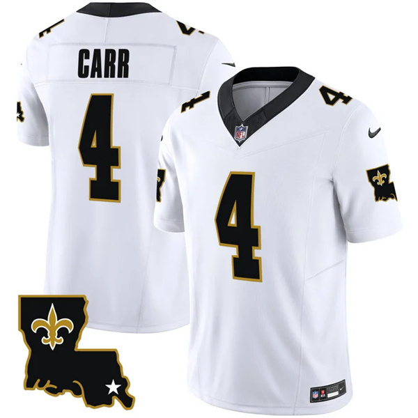 New Orleans Saints #4 Derek Carr White 2023 F.U.S.E. 1987 Legacy Vapor Stitched Jersey - Zenithce