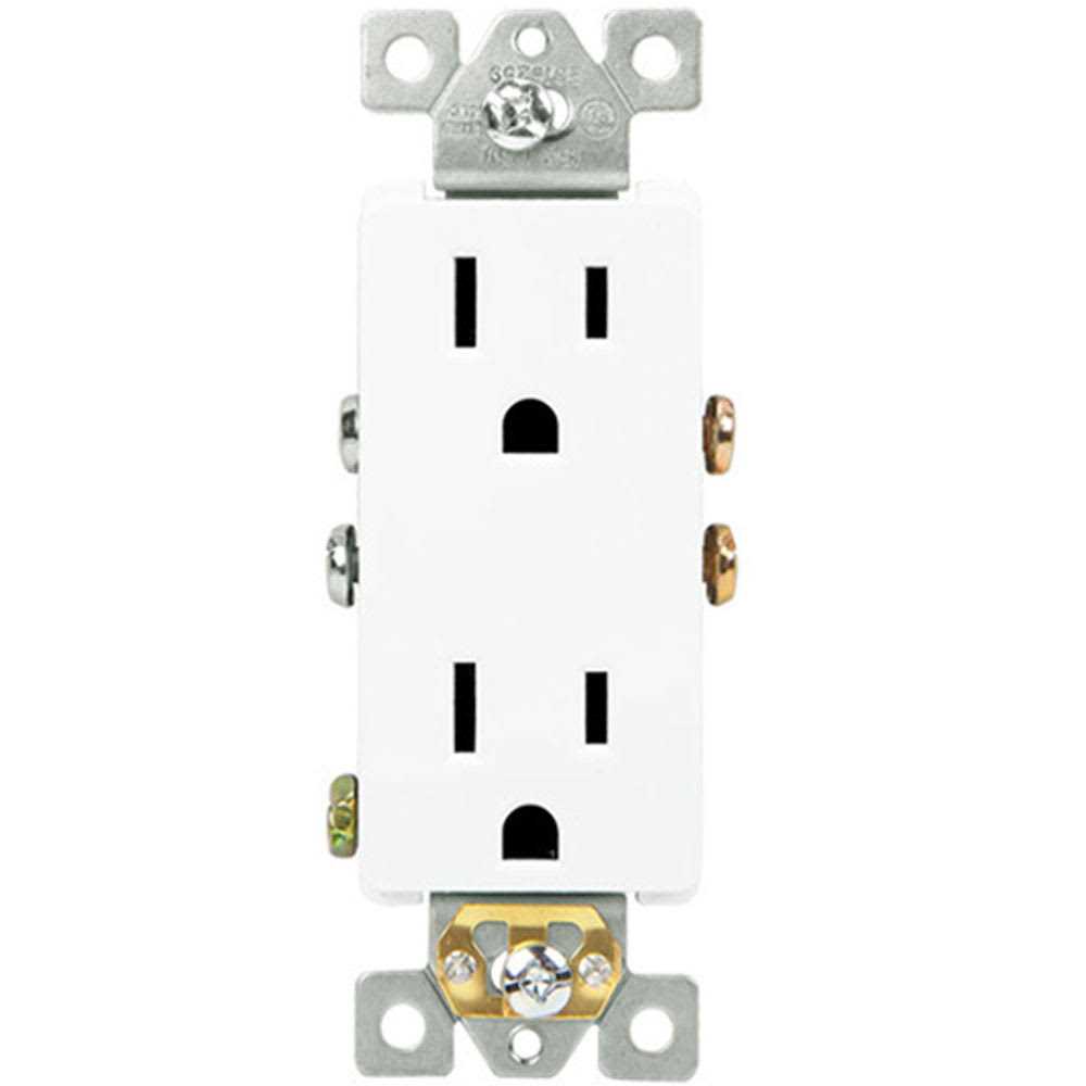 Enerlites Decorator Receptacle Outlet with Wall Plate Tamper-Resistant - Zenithce