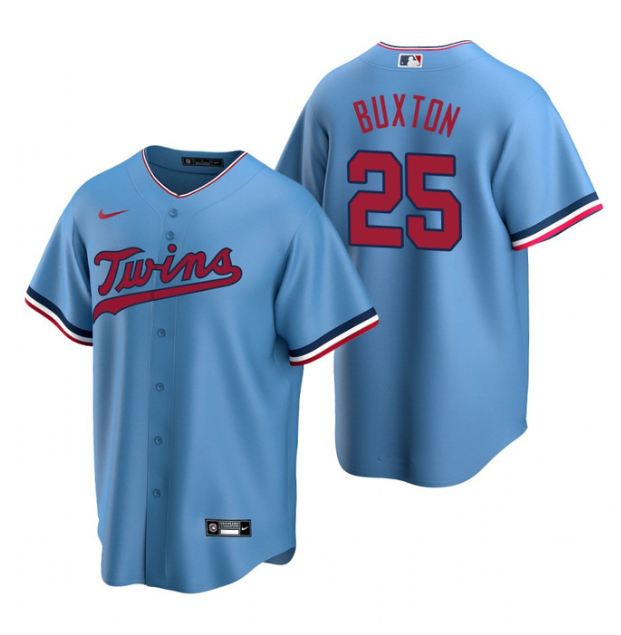 Minnesota Twins #25 Byron Buxton Blue Cool Base Stitched Jersey - Zenithce