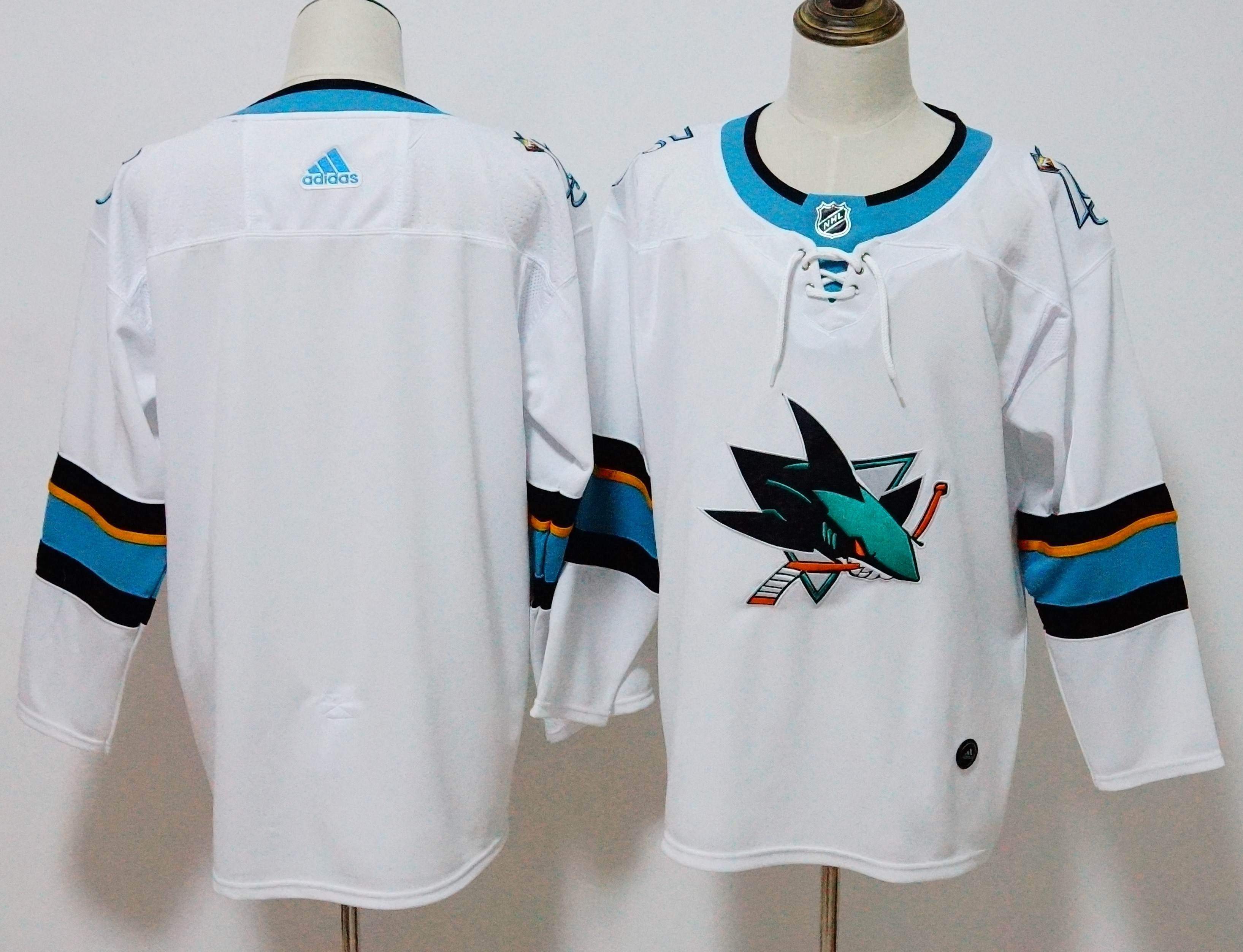 San Jose Sharks White Stitched Adidas Jersey - Zenithce