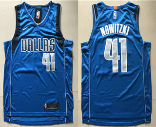 Dallas Mavericks #41 Dirk Nowitzki New Blue 2017-2018 Swingman Wish Stitched Jersey - Zenithce