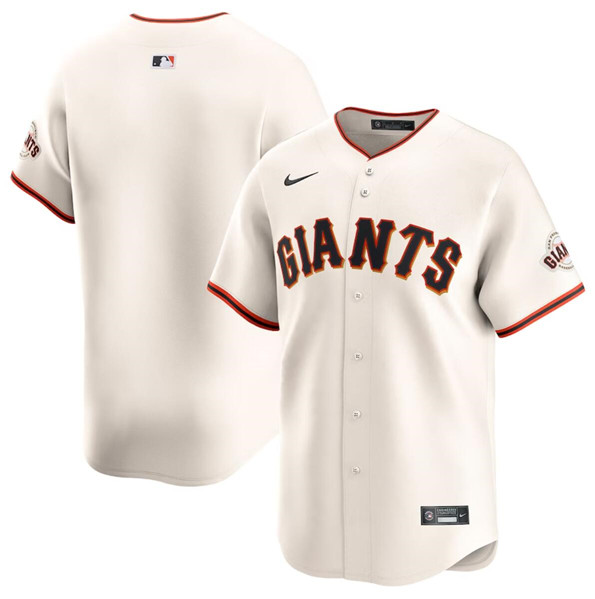 San Francisco Giants Blank Cream Home Limited Stitched Jersey - Zenithce