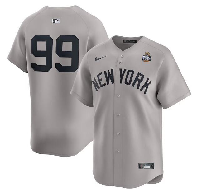 New York Yankees #99 Aaron Judge Gray 2024 World Series Limited Stitched Jersey - Zenithce