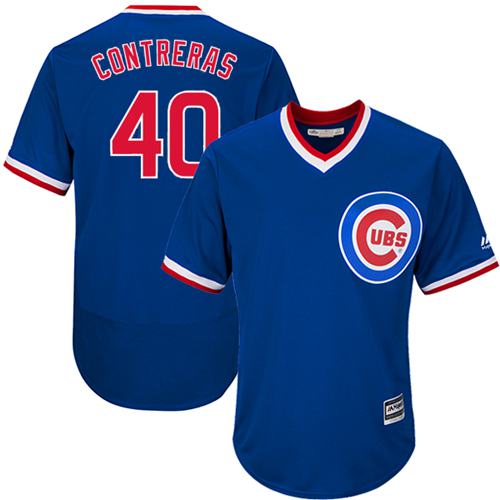 Cubs #40 Willson Contreras Blue Flexbase Authentic Collection Cooperstown Stitched Jersey - Zenithce