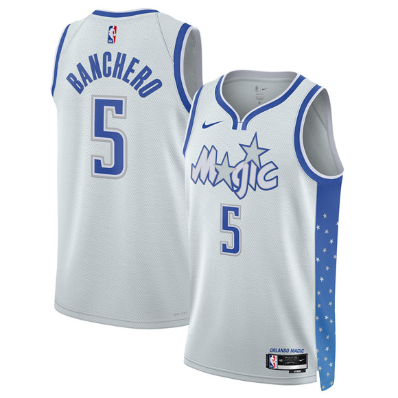 Orlando Magic #5 Paolo Banchero Silver 2025-26 City Edition Stitched Jersey - Zenithce