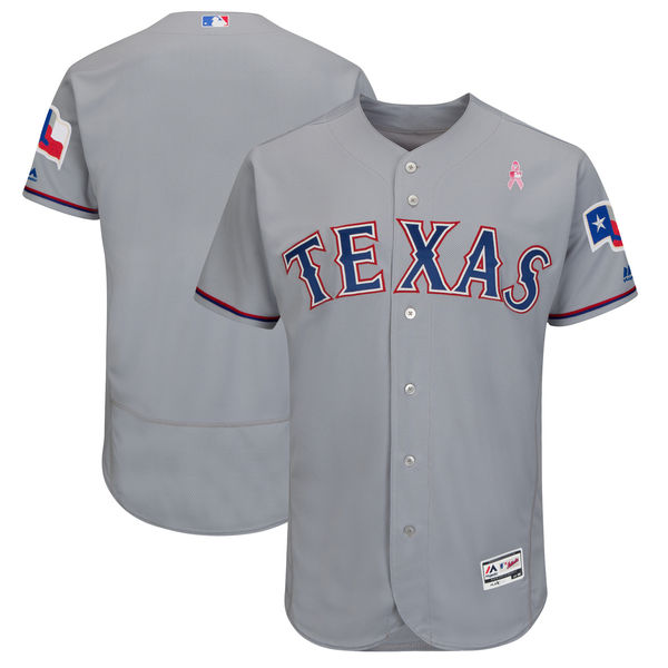 Texas Rangers Gray 2018 Mother's Day Flexbase Stitched Jersey - Zenithce