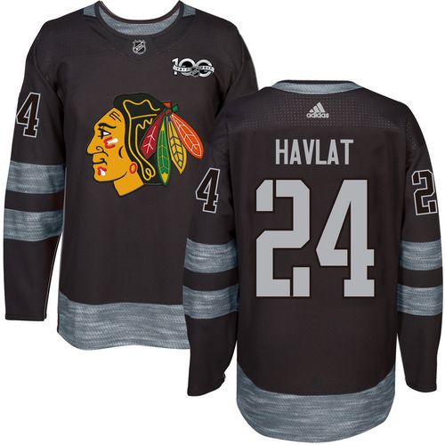 Blackhawks #24 Martin Havlat Black 1917-2017 100th Anniversary Stitched Jersey - Zenithce