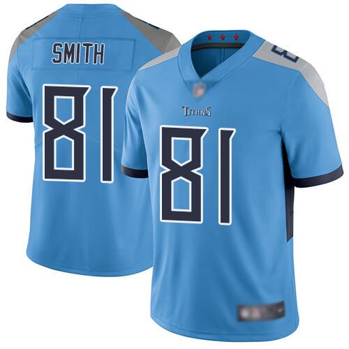Tennessee Titans #81 Jonnu Smith 2019 Blue Vapor Untouchable Limited Stitched Jersey - Zenithce