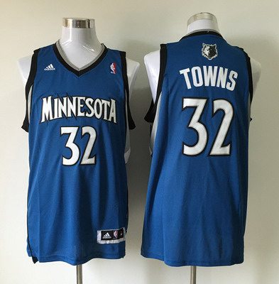 Minnesota Timberwolves #32 Karl-Anthony Towns Revolution 30 Swingman Blue Jersey - Zenithce
