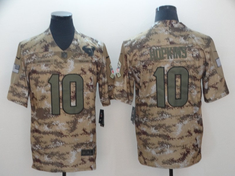 Texans #10 DeAndre Hopkins 2018 Camo Salute To Service Limited Stitched Jersey - Zenithce