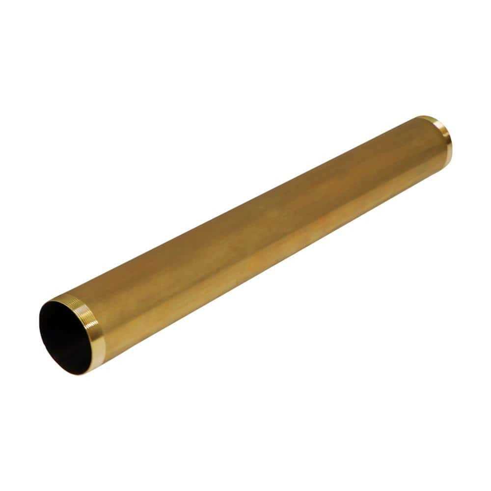 The Plumber’s Choice 1-1/2 in. x 12 in. Brass Threaded Tube for Tubular Drain Applications - Zenithce