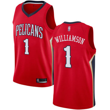 Pelicans #1 Zion Williamson Red Swingman Statement Edition Jersey - Zenithce