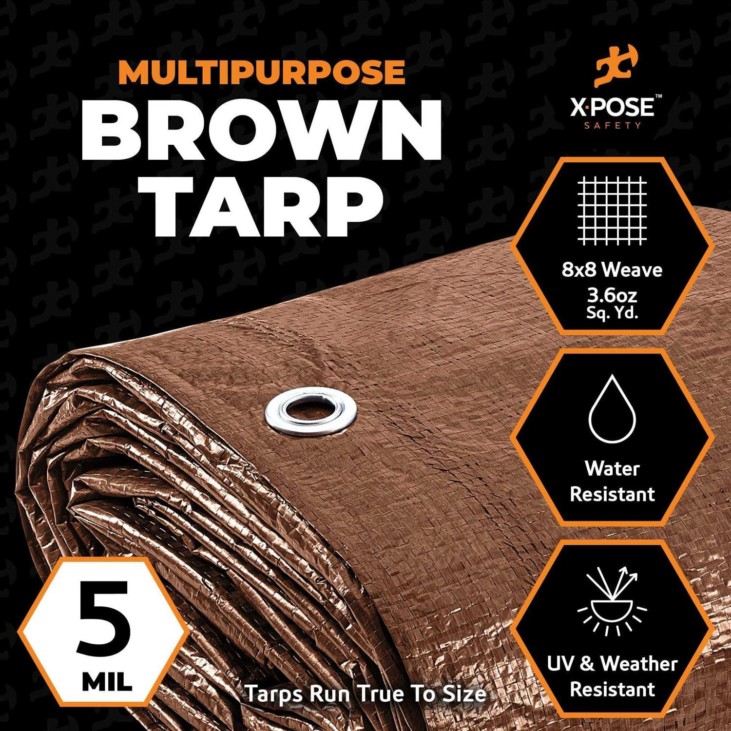 Xpose Safety Heavy Duty White Poly Tarp Multipurpose Protective Cover - Zenithce