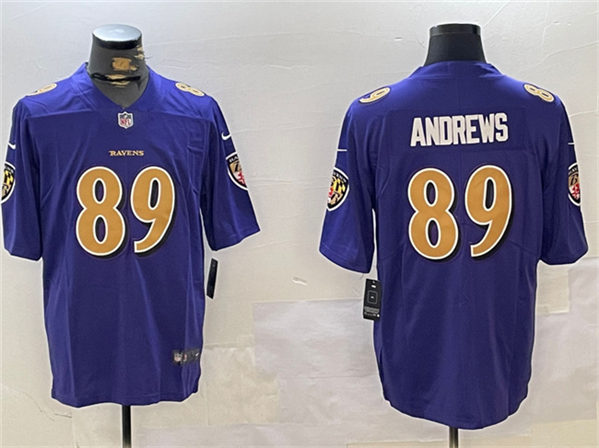 Baltimore Ravens #89 Mark Andrews Purple Gold Vapor Untouchable Limited Jersey - Zenithce