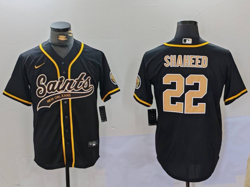 New Orleans Saints #22 Rashid Shaheed Black Cool Base Stitched Jersey - Zenithce