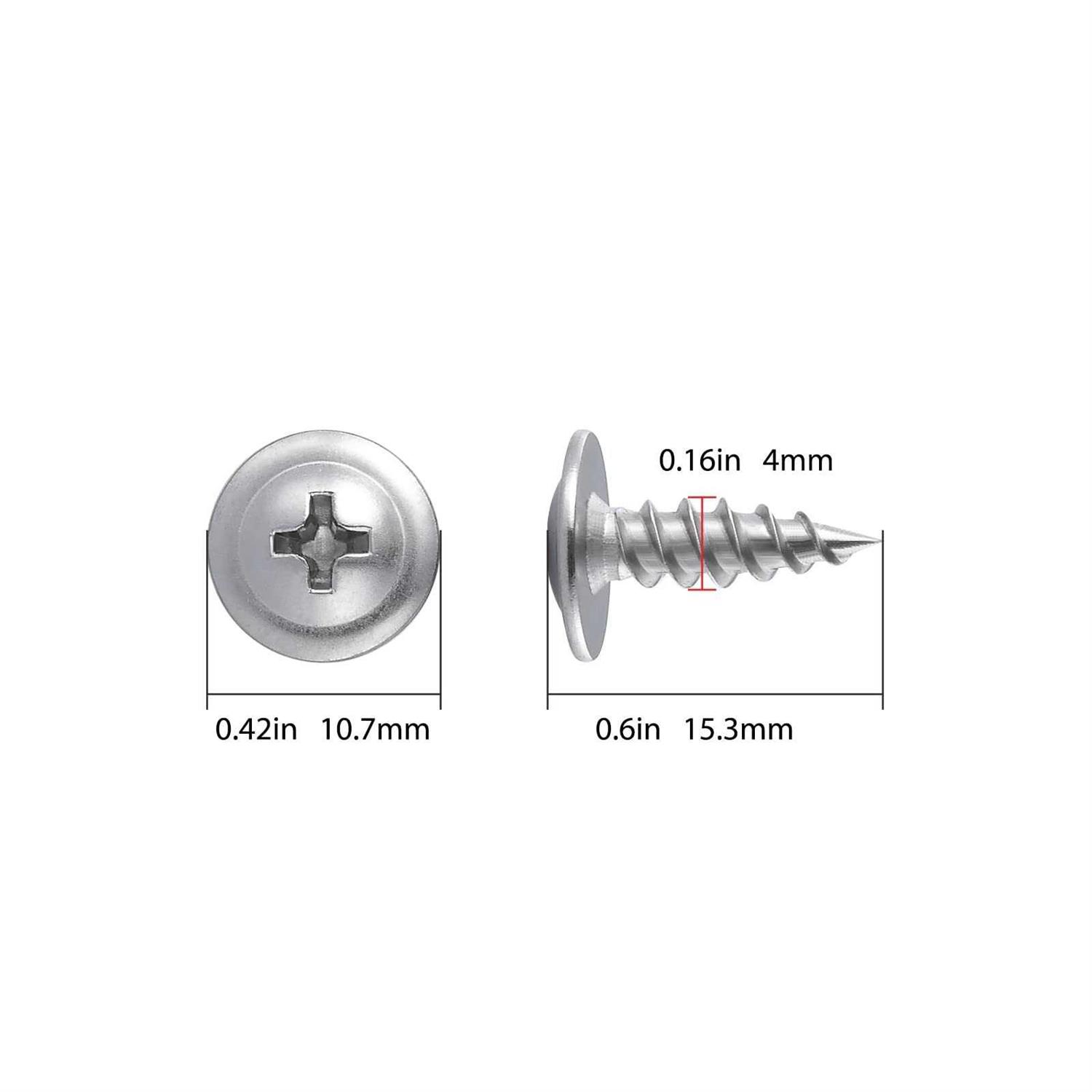Wensilon Phillips Truss Head Wood Screws Stainless Steel 410 Quick Metal Self Tapping - Zenithce