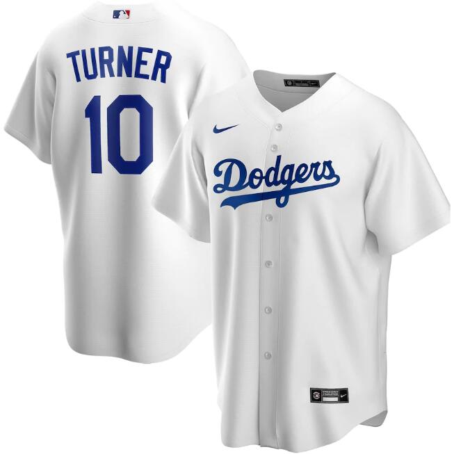 Los Angeles Dodgers White #10 Justin Turner Cool Base Stitched Jersey - Zenithce