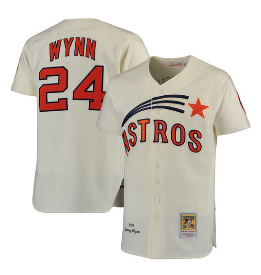 Houston Astros #24 Jimmy Wynn Cream Stitched Jersey - Zenithce