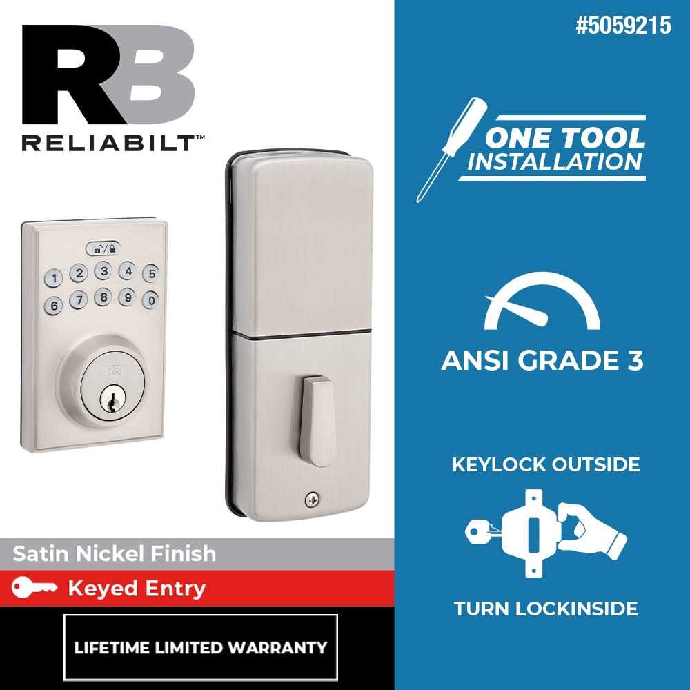 RELIABILT Bragg Single Cylinder Electronic Deadbolt Lighted Keypad 92640 - Zenithce