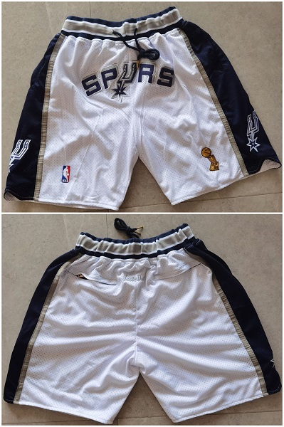San Antonio Spurs White NBA Shorts - Zenithce