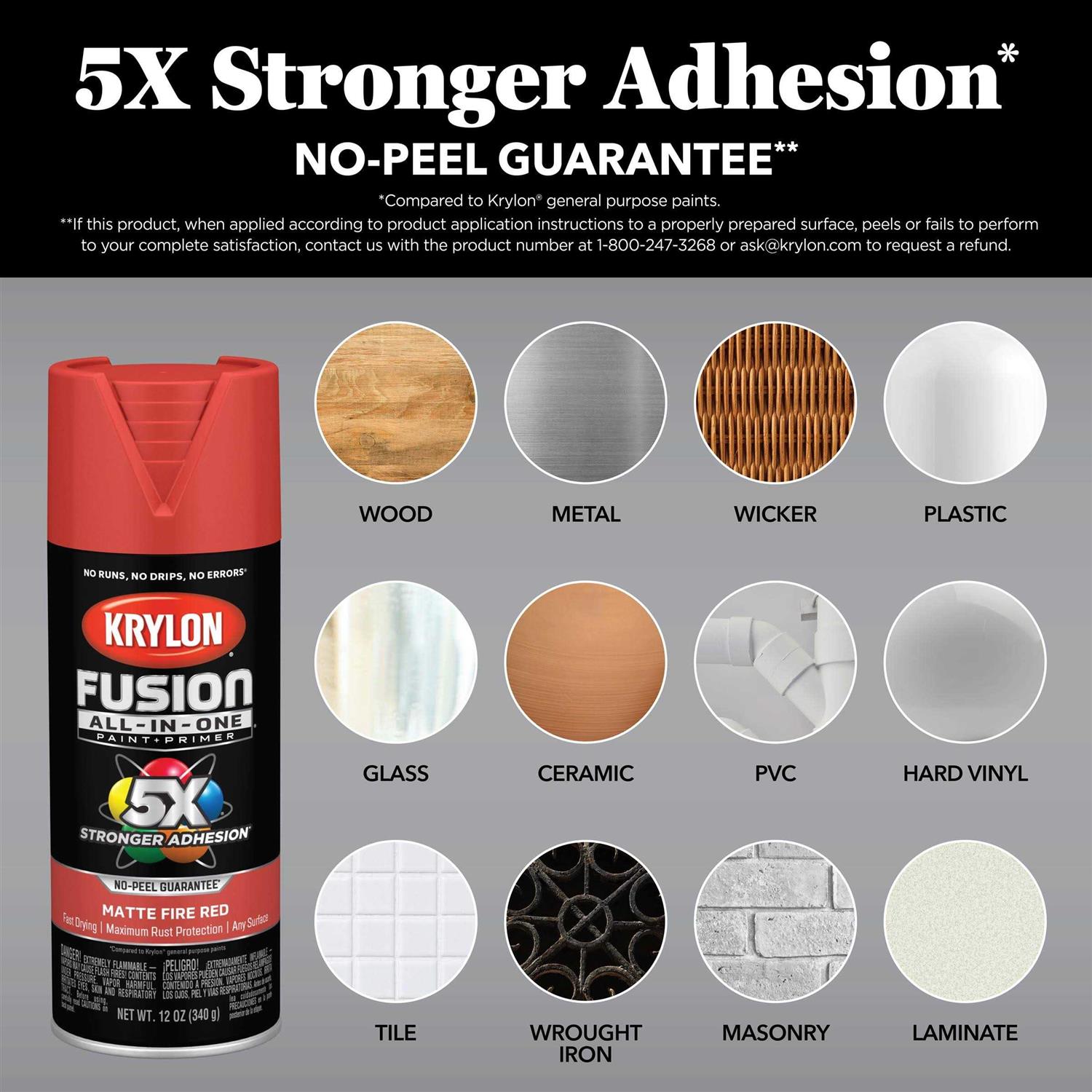 Krylon Fusion All-In-One Gloss Spray Paint & Primer K02707007 - Zenithce
