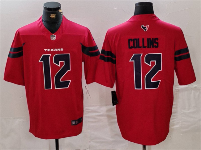 Houston Texans #12 Nico Collins Red Vapor Untouchable Stitched Football Jersey - Zenithce