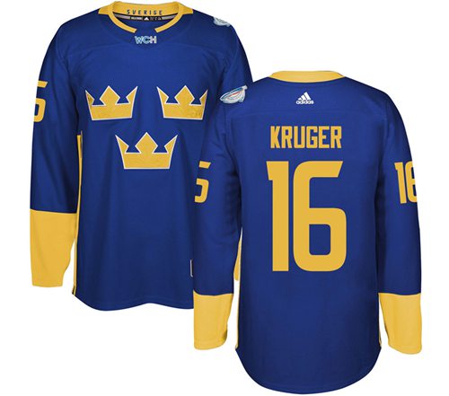 Team Sweden #16 Marcus Kruger Blue 2016 World Cup Stitched Jersey - Zenithce