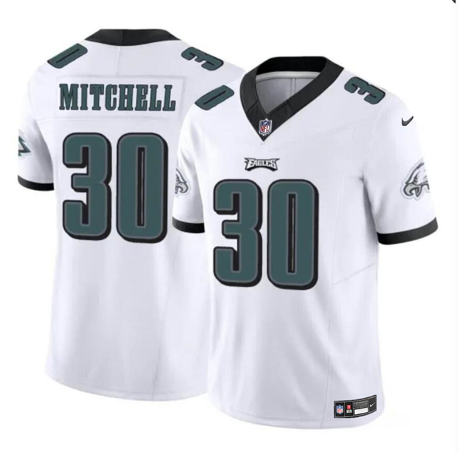 Philadelphia Eagles #30 Quinyon Mitchell White 2024 Draft F.U.S.E Vapor Untouchable Limited Stitched Jersey - Zenithce