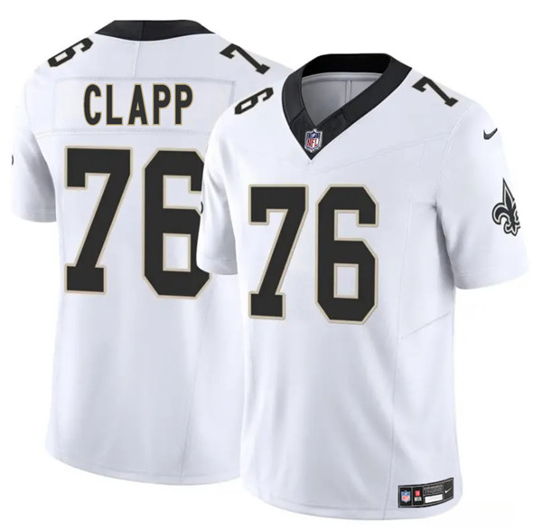 New Orleans Saints #76 Will Clapp White 2025 F.U.S.E. Vapor Limited Stitched Jersey - Zenithce