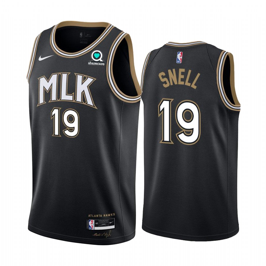 Hawks #19 Tony Snell Black Swingman 2020-21 City Edition Jersey - Zenithce