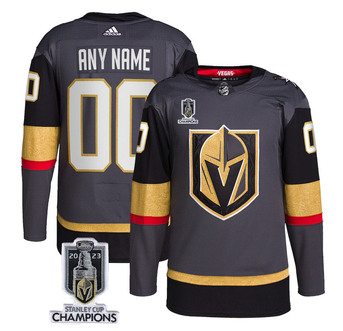 Vegas Golden Knights Custom Gray 2023 Stanley Cup Champions Stitched Jersey - Zenithce