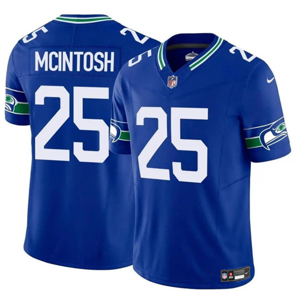 Seattle Seahawks #25 Kenny McIntosh Royal 2024 F.U.S.E. Throwback Vapor Limited Stitched Jersey - Zenithce
