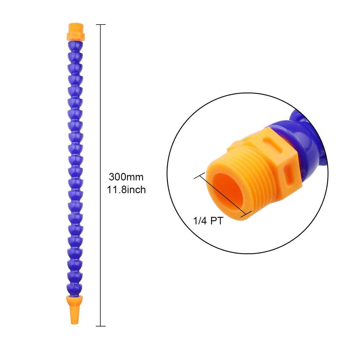Toppros Pack of 10 Round Nozzle Plastic Flexible Oil Coolant Pipe Hose - Zenithce