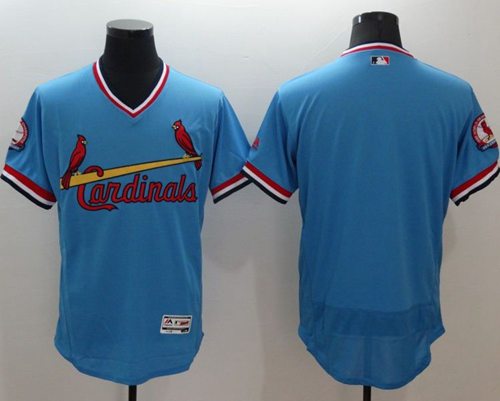 Cardinals Blank Light Blue Flexbase Authentic Collection Cooperstown Stitched Jersey - Zenithce