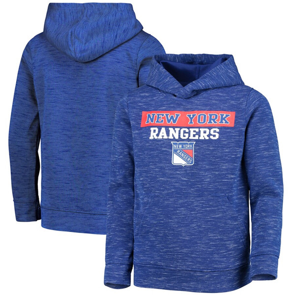 New York Rangers Royal Logo Scuba Pullover Hoodie - Zenithce