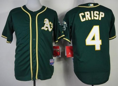 Athletics #4 Coco Crisp Green Cool Base Stitched Jersey - Zenithce