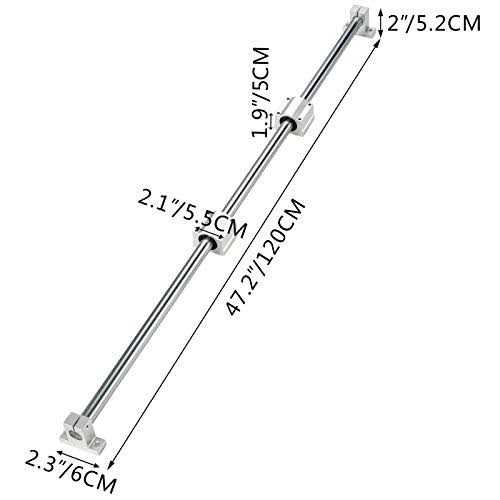 VEVOR Linear Rail Set, SBR20 2 PCS SBR20 4 PCS SBR20UU Slide Blocks, Linear - Zenithce