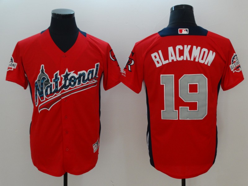National League #19 Charlie Blackmon Red 2018 All-Star Game Home Run Derby Jersey - Zenithce
