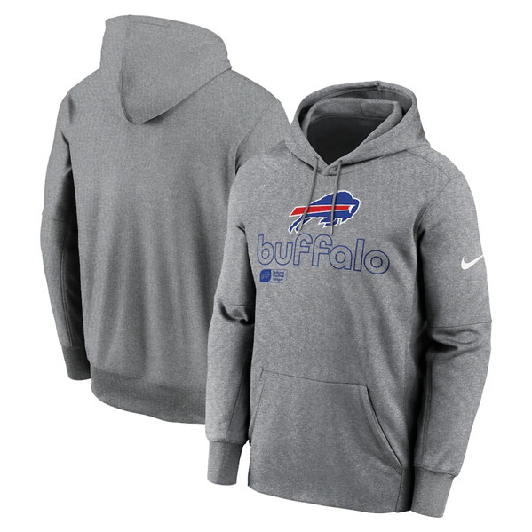 Buffalo Bills Gray Performance Pullover Hoodie - Zenithce