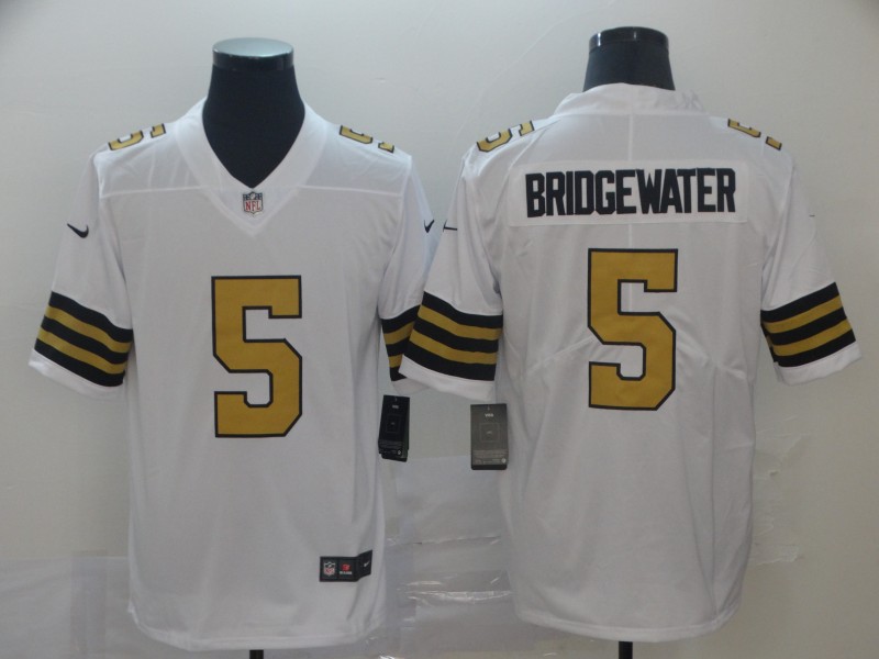 New Orleans Saints #5 Teddy Bridgewater White Color Rush Limited Stitched Jersey - Zenithce