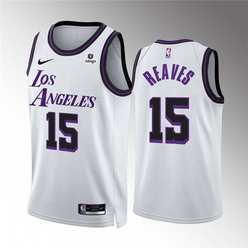 Los Angeles Lakers #15 Austin Reaves White City Edition Stitched Jersey - Zenithce