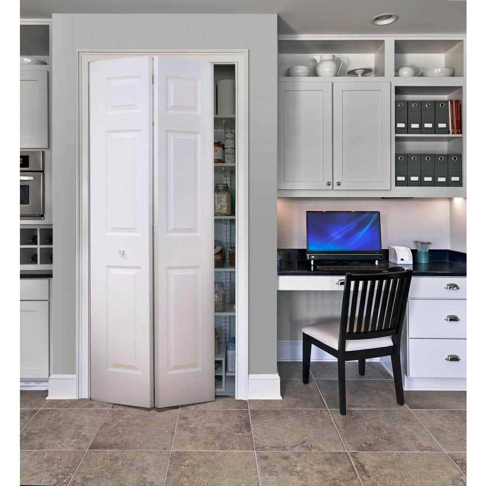 JELD-WEN 80 in. Colonist Painted Textured Molded Composite MDF Closet Bi-Fold Door - MT - Zenithce