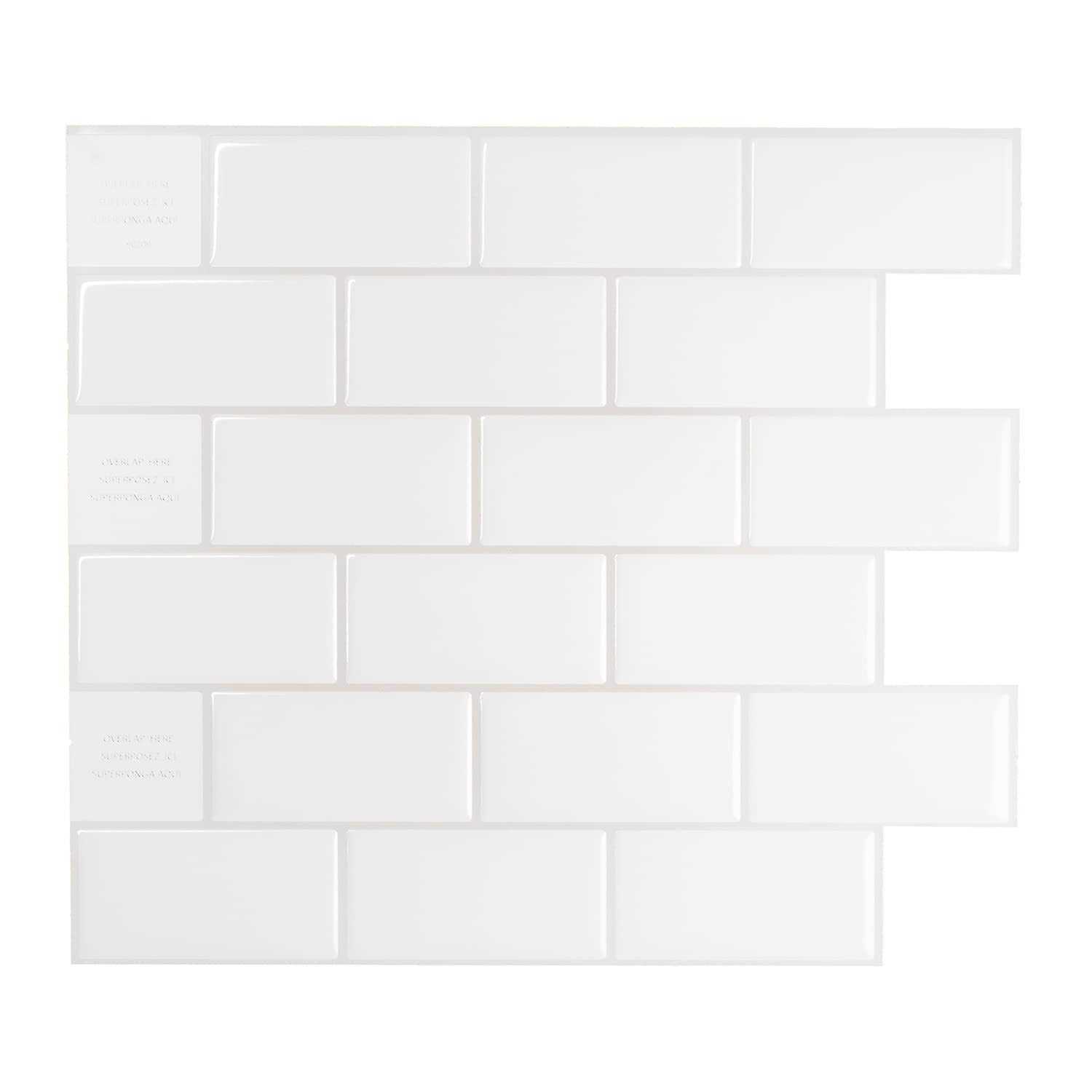 Smart Tiles Peel and Stick Backsplash 10 Sheets of 10.95 x 9.70 - Zenithce